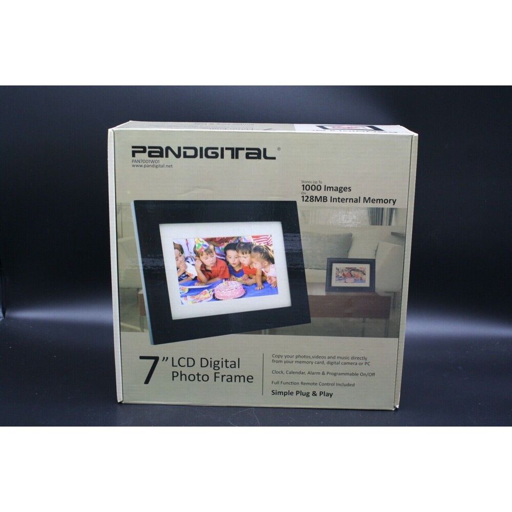 Pandigital 7" LCD Digital Photo Frame PAN7001W01 New